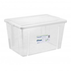 Storage Box with Lid Tontarelli 54 L Transparent (59 X 39 x 33 cm)