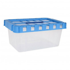 Ящик для хранения с крышкой, двойной прозрачный, антрацит (5 л)