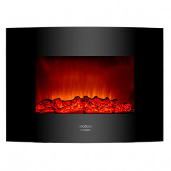Настенный декоративный электрический камин Cecotec Warm 2200 Curved Flames 2000W Чёрный