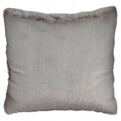 Cushion With hair Grey Synthetic Leather (60 x 18 x 60 cm)