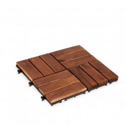 Взаимозаменяемая плитка Коричневый полиэтилен древесина акации (30 x 2,6 x 30 cm)