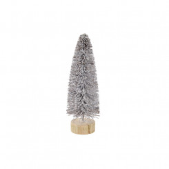 Новогодняя ёлка DKD Home Decor Деревянный Кокосовое волокно снежный (7 x 7 x 21 cm)