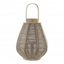 Candleholder DKD Home Decor Linen Bamboo (28 x 28 x 51 cm)