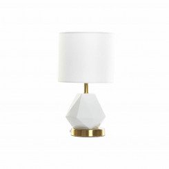 Настольная лампа DKD Home Decor Белый полиэстер Металл Керамика 220 V Позолоченный 50 W (20 x 20 x 37 cm)