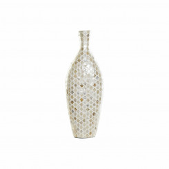 Vase DKD Home Decor Brown Cream Bamboo Mother of pearl Arab (24 x 16 x 59 cm)