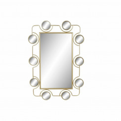 Настенное зеркало DKD Home Decor Черный ПВХ Металл Золотой (70 x 2 x 100 см)