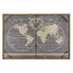 Painting DKD Home Decor S3017928 World Map (120 x 4 x 80 cm)