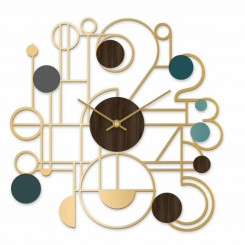 Настенные часы DKD Home Decor Золотое железо МДФ Дерево (60 x 4,5 x 60 см)