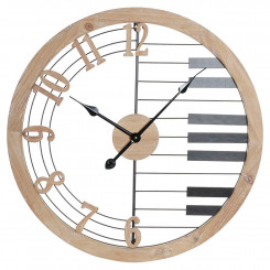Настенные часы DKD Home Decor Черный Железо МДФ Дерево (60 x 4 x 60 см)