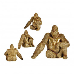 Decorative Figure Gorilla Golden Resin (36 x 50 x 62 cm)