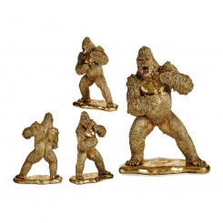 Decorative Figure Gorilla Golden Resin (25 x 56 x 42 cm)
