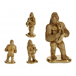 Decorative Figure Gorilla Golden Resin (18,5 x 38,8 x 22 cm)