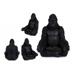 Decorative Figure Gorilla Black Resin (19 x 26,5 x 22 cm)