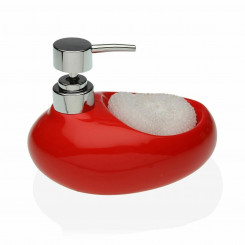 Soap Dispenser Versa Red Scourer Ceramic (16,5 x 16 x 10,5 cm)
