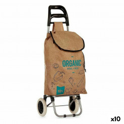 Shopping cart Organic Brown 3,3 L 36 x 95 x 35 cm (10 Units)