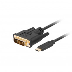 USB C to DVI-DCable Lanberg CA-CMDV-10CU-0005-BK Black 500 cm