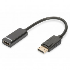 DisplayPort-HDMI Adapter Digitus AK-340400-001-S Must 15 cm