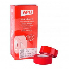 Adhesive tape Apple Red 8 Units 19 mm x 33 m