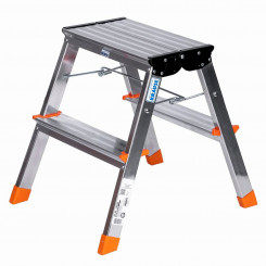 2-step folding ladder Krause 130020 Silver Aluminum