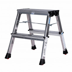 2-step folding ladder Krause 130037 Silver Aluminum