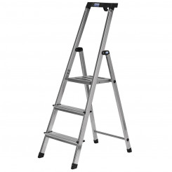 3-step folding ladder Krause 126313 Silver Aluminum