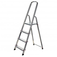 4-step folding ladder Krause 000705 Silver Aluminum