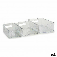 Korraldajate komplekt Külmik 3 tk läbipaistev plastik (4 ühikut)