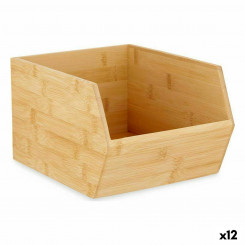 Штабелируемая коробка-органайзер Brown Bamboo 20,1 x 15,1 x 25 см (12 шт.)