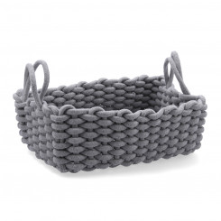 Decorative basket Vinthera Moa Cotton Grey 35 x 25 x 13 cm