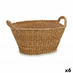 Basket With handles Brown 50 L 60 x 31 x 43 cm (6 Units)