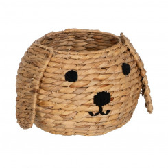 Basket Dog Black Beige Natural fiber 27 x 27 x 19 cm