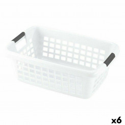 Laundry basket with handles White 70 L (6 Units)