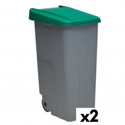 Wheeled trash can Denox 85 L Green 58 x 41 x 76 cm