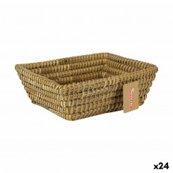 Universal basket Privilege Korne Brown wicker Rectangular 25 x 20 x 8 cm (24 Units)