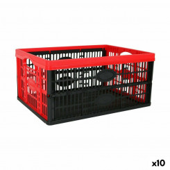 Folding Box With Handles Tontarelli Voilà Red 47.5 x 35 x 23.6 cm (10 Units)