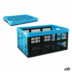 Folding Box With Handles Tontarelli Voilà Blue 53 x 37 x 27 cm (10 Units)