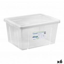 storage box with lid Tontarelli Linea box 29 L 47 x 36 x 24.5 cm (6 Units)