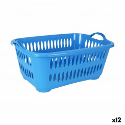 laundry basket Tontarelli Cover line Blue 62.5 x 44.5 x 27.5 cm (12 Units)