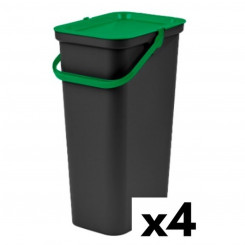 Перерабатываемый контейнер для мусора Tontarelli Moda 38 л, зеленый (4 шт.)