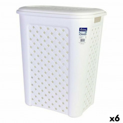 laundry basket Arianna Tontarelli 8105408_112 50 L White 44 x 35 x 55 cm (6 Units)