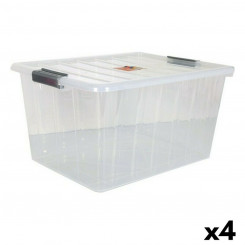 ящик для хранения с крышкой Dem Thais 50 L 55 x 43 x 30 см (4 шт.)