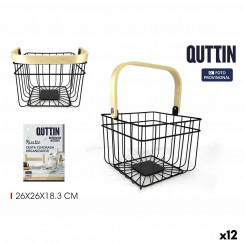 Universal basket Quttin Rustic 4 mm 28 x 26.5 x 22 cm (12 Units)