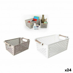 Universal basket Confortime Wood 26 x 18.5 x 12 cm (24 Units)