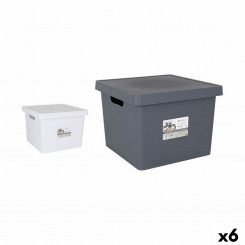storage box with lid Confortime 17 L Square with lid (6 Units)