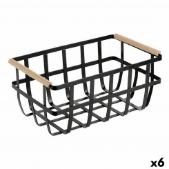 Universal basket Confortime Black 36 x 22 x 15.5 cm (6 Units)