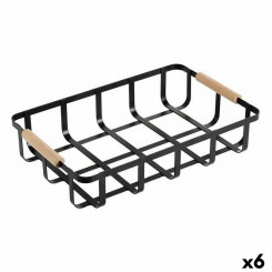 Universal basket Confortime Black 36 x 24.3 x 8 cm (6 Units)