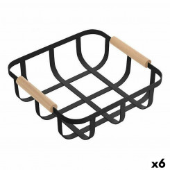 Universal basket Confortime Black 23 x 23 x 8 cm (6 Units)