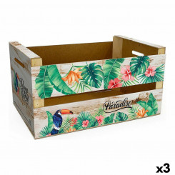 storage box with lid Confortime Paradise (3 Units) (44 x 24.5 x 23 cm)