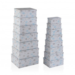 Set of Stackable Organization Boxes Versa Baby Cardboard 15 Pieces, parts 35 x 16.5 x 43 cm