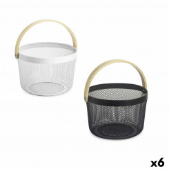 Universal basket Confortime Metal Wood 25.5 x 17.5 cm (6 Units)